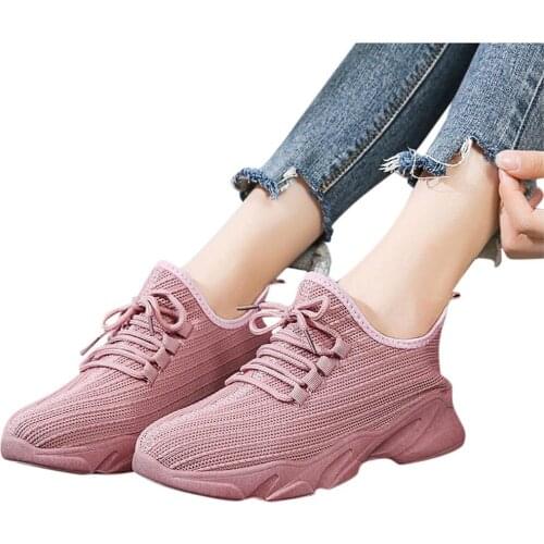 Ladies Breathable Lace Up Sneakers women Running Shoes For Outdoor Women Casual Breathable Shoes