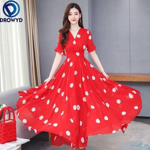 Women Bodycon Party Vestidos 2021 Chiffon Beach Vacation V-neck Boho Maxi Dress Spring Summer Print Vintage Casual Long Dresses