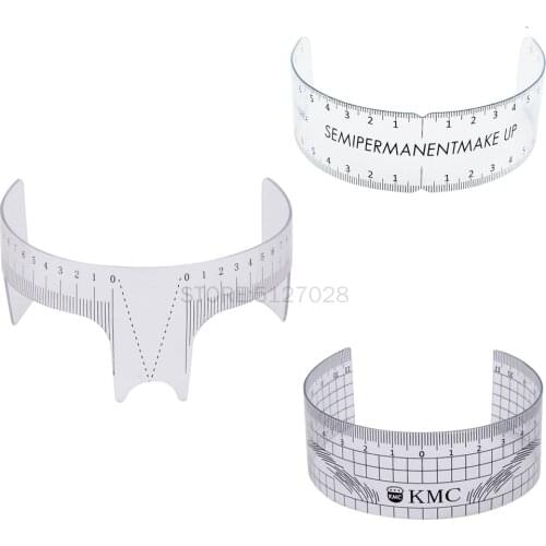 1PC Reusable Semi Permanent Eyebrow Ruler Eye Brow Measure Tool Eyebrow Guide Ruler Microblading Calliper Stencil Makeup Tools