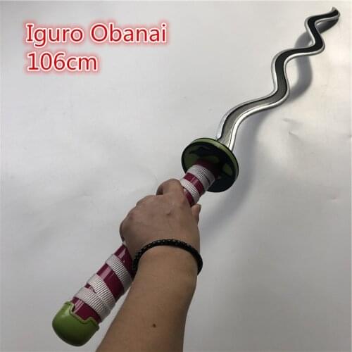 106cm Demon Slayer Kimetsu no Yaiba Iguro Obanai Cosplay Sword Kimetsu No Yaiba Iguro Obanai Cosplay Costum sword Prop