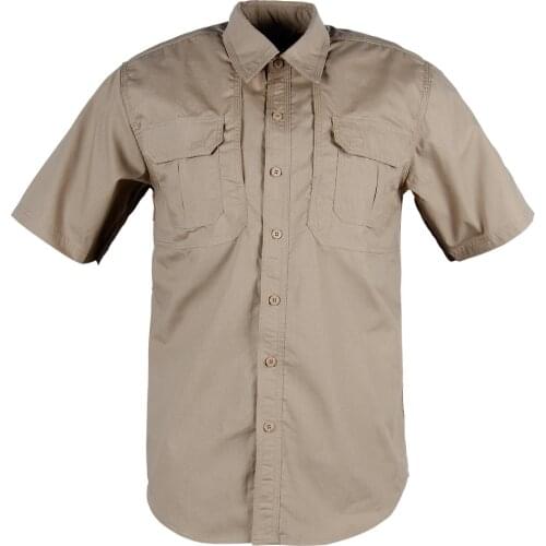 2021 New mens Plus Size Military Style Solid Cotton Shirt Cargo Tactical Short Sleeve Work Shirt Button Down Short Sleeve Shirts