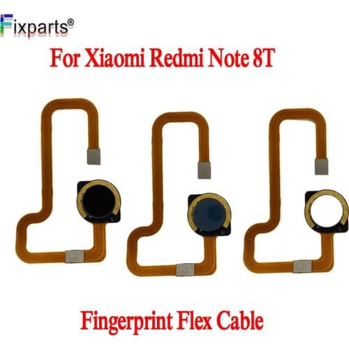 For Xiaomi Redmi Note 8T Button Fingerprint Flex Cable Sensor Touch ID Note 8t Home Button Flex Cable Replacement Parts