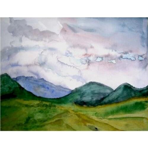 GATYZTORY Painting By Numbers For Adults Children 60x75cm Framed Mountain Landscape Oil Picture By Number Handmade Wall Decors