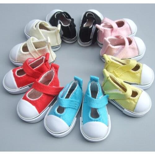 1 pair 5 cm Canvas Shoes For BJD Doll Fashion Mini Toy Shoes Bjd Doll Shoes for diy Doll Accessories