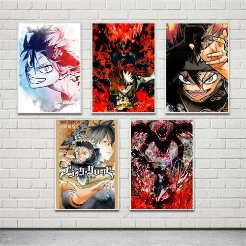 Canvas Pictures Black Clover Home Decor Japan Anime Paintings Wall Art Prints Main Character Poster Modular Bedside Background