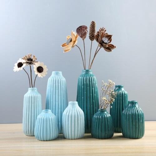 Northern European-Style Ceramic Hipster Vase Grow in Water Epipremnum Aureum Porcelain Mini Desk Living Room Dry Flower Ornament