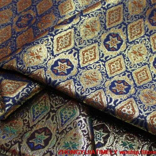 Chinese silk Brocade jacquard weave fabric Mongolia Robe cloth DIY bag Book cover Performance clothes 19