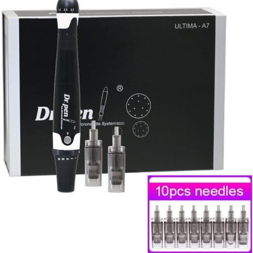 Dr.Pen Ultima A7 Microneedling Pen Electric Auto Electric Micro Rolling Derma Stamp Therapy Beauty Tools With 12Pcs Cartridges