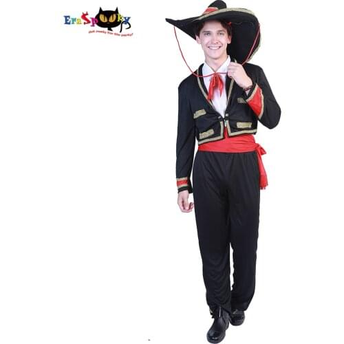 Eraspooky man costume Halloween costume for adult Mexican Costume Mariachi Party Set Matador Men`s Cosplay Carnival Cosplay