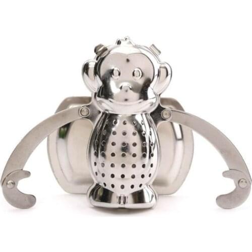 Monkey Stainless Steel Tea Infuser Herb Filter Tea Strainer Teapot Coffee Drinkware Tool SN3364