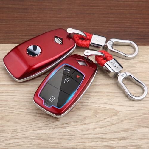 Fit For Benz GLB GLC GLE GLA GLS B C E S G Class Carbon Fiber Car Keychain Key Fob Box Case Shell Bag Holder Cover