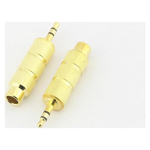 Gold Plated 3.5mm Male to 6.5mm Female Adapter 3.5 plug to 6.35 Jack Stereo AV Audio Adapter for Microphone Headphone AUX Cable