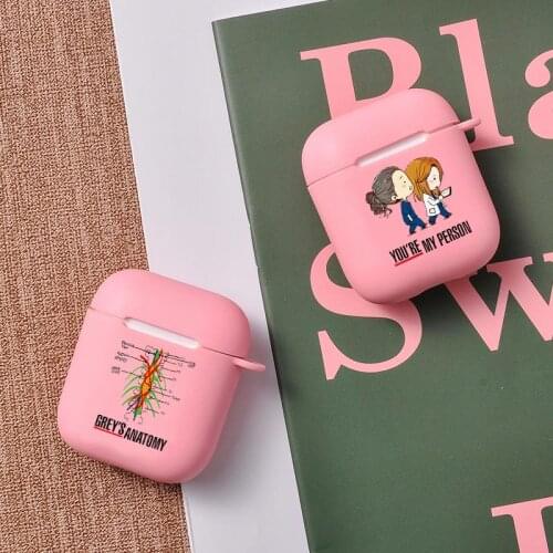 Greys Anatomy You're My Person Pink Soft silicone TPU Wireless Earphone Accessories For Airpods 1 2 Pro 3 Cover Protective case