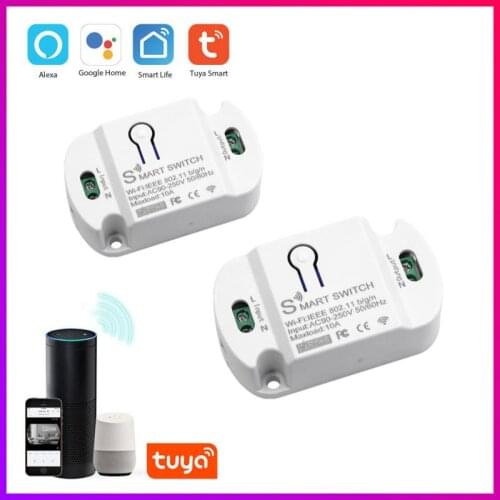 Tuya Wifi Smart Connection Smart Wireless Remote Switch Light Timeing Controller Module Work With IFTTT Alexa Google Assistant