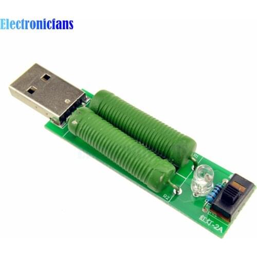 USB Discharge Load Resistance Power Resistors Mobile Power 2A/1A Testing Aging Resistor Module 2A Red 1A Green Led