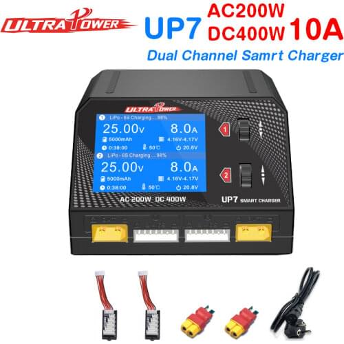 HOTA D6+ Plus AC 300W DC 2X325W 2X15A Dual Channel Smart Battery Charger Discharger Lipo Charger for RC Drone Spare Parts