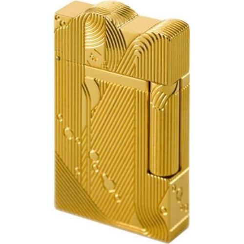 2020 Gold Sleep Mermaid Pattern Vintage Lighter Cigarette Smoking Gas Lighters Classic Sound Metal Lighters Fire Men Collection
