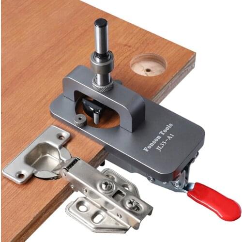 1Set 35MM Cabinet Inset Hinge, Stainless Steel Cup Style Boring Hole Drill Guide Bit Wood Cutter Woodworking DIY Tools For Home