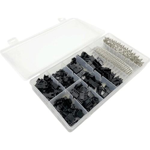 1box 480PCS Pitch 2.54MM wire Connector Plug socket Kit ST SM Female and Male Housing + Terminals JST SM2.54 2Pin/3Pin/4P/Pin