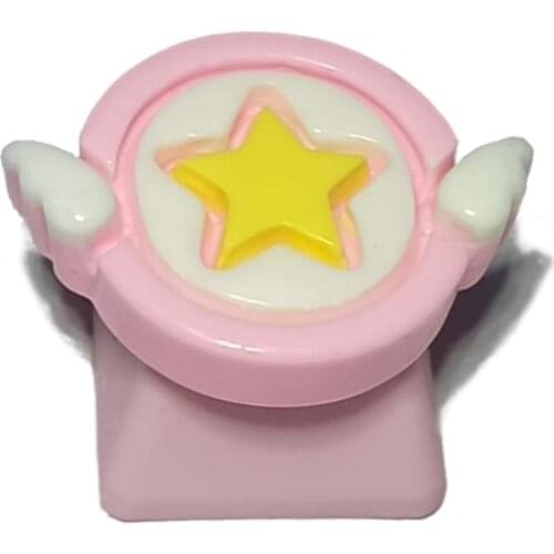 1Pc DIY PBT Keycap Pink Cute Cake Ice Cream for mechanical keyboards R4 Height