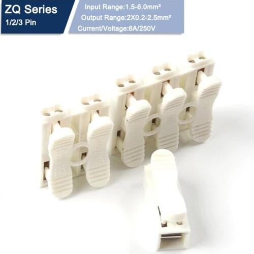 10PCS Quick LED Strip Light Wire Connector Electrical Butt Splice Cable Connectors Crimp Spring wiring Terminal Block ZQ-1/2/3