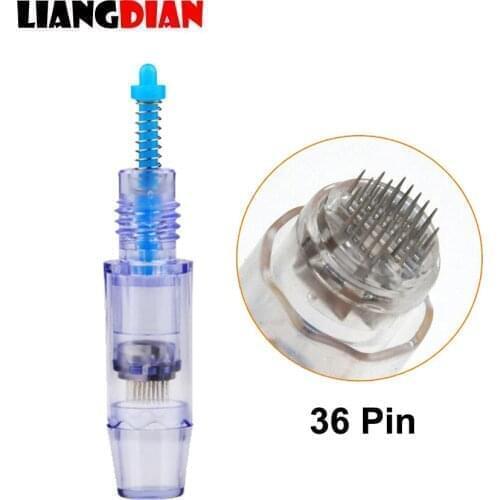 100PCS 9mm Sterile Micro Nano 36 Pin Needles Cartridges With Caps For Charmant MCHARM Artmex Permanent Microblading MTS Makeup