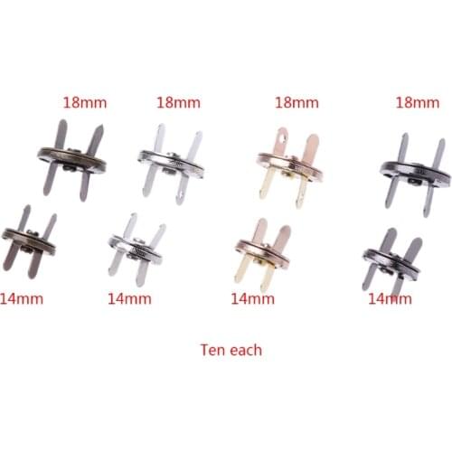 14/18mm 10pcs Magnetic Button Clasp Purse Handbag Clothing Craft Sewing DIY Tool Drop Shipping