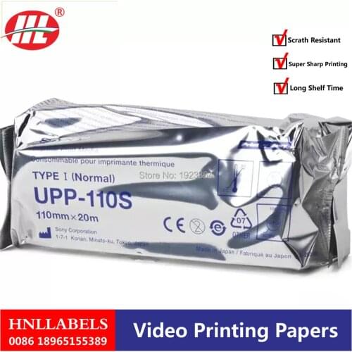20X Rolls ultrasound UPP 110S 110mm*20m B-recorder UPP-110S thermal b-sheets A6