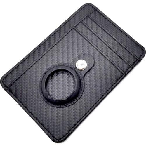 A9LC Compatible with AirTag Card Case Protective Anti-Scratch Lightweight Skin Shell Leather Cover Shockproof Accessories