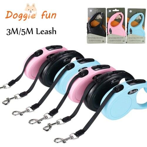 3M/5M Pet Dog Leash Dog Harness Automatic Retractable Dog Rope Durable Puppy Cat Outdoor Walking Lead Leashes for Pet