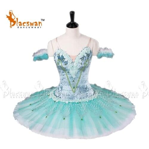 Light green adult professional ballet tutu BC010 classical ballet tutu Aqua pancake performance competition ballet stage costume