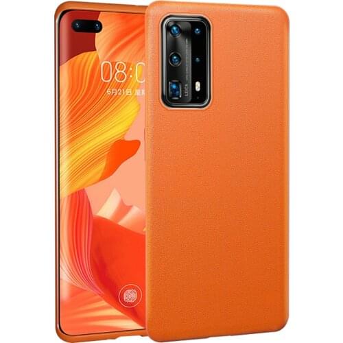 Original Cowhide Leather Mobile Phone Case For Huawei P40 P40 Pro 360 Full Protective Cover For Hawei P40Pro Luxury Business