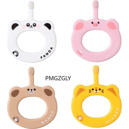 Children Dual-use Toothbrush Kids Baby Milk Tooth Training Cleaning Hair Toothbrushes Teether teethbrush holder for kids teether