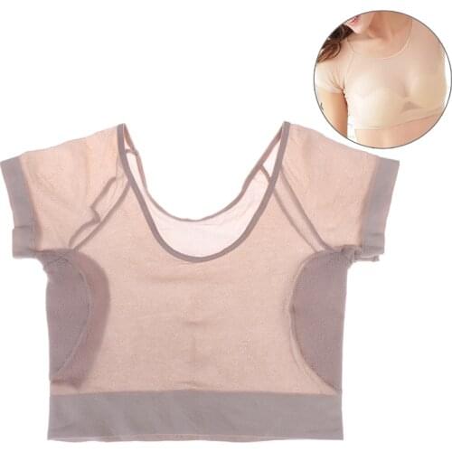 Women Washable T-shirt Shape Sweat Pads Underarm Sweat Absorbing Guards Armpit Anti Sweat Shields Perfume Absorbent Deodorants