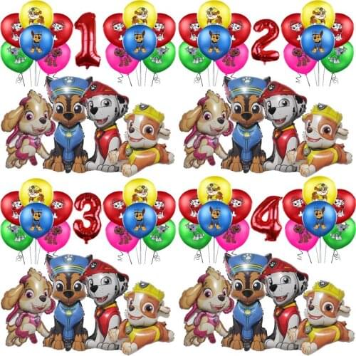 Paw patrol Toy balloon Chase Marshall Skye puppy Claw foil balloon Suit boy girl Birthday Party Decorate balloon