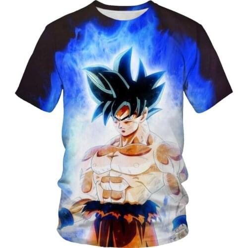 Summer fashion new mens T-shirt 3D printing anime cartoon seven dragon Xiaoxia pictures casual cool short-sleeved shirt