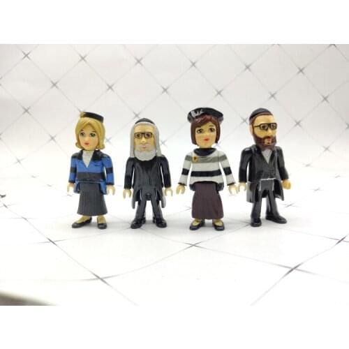 Small PVC figure Doll model toy Priest, police, prison guard 4pcs/set