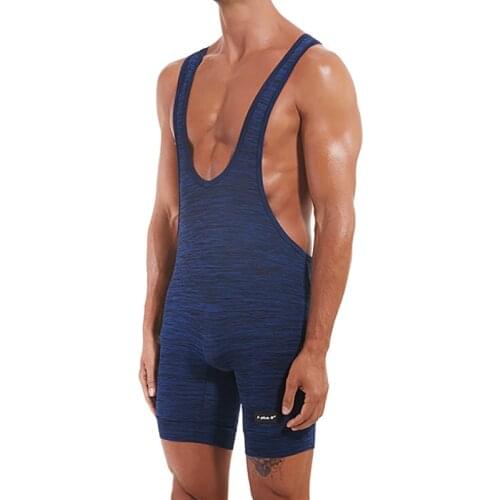 Mens Undershirts Leotard Bodybuilding Fitness Bodysuits Shorts Wrestling Singlet Sports Gym Workout Joggers Jumpsuits One-piece