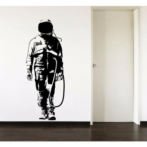 Astronaut Wall Decals Space pilot Removable Vinyl Wall Sticker home Decor living room Kids Room Decoration Accessories X688