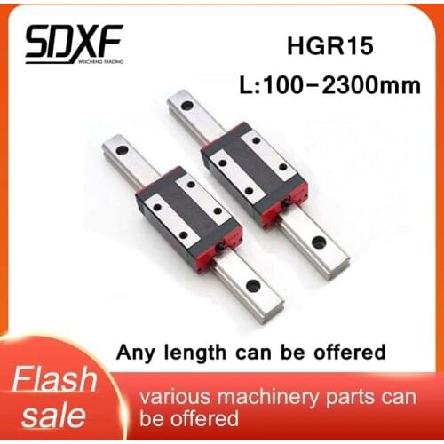 2 pcs HGR15, length 100-2300mm, two guide rail with two slider, you can leave a message if you need to specify the length