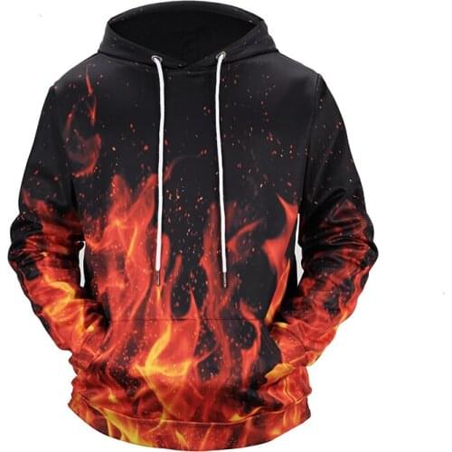 2018 new 3D Hoodies fire printing spring winter men women 3d hoodie Sweatshirt for men Hoodies Sweatshirts