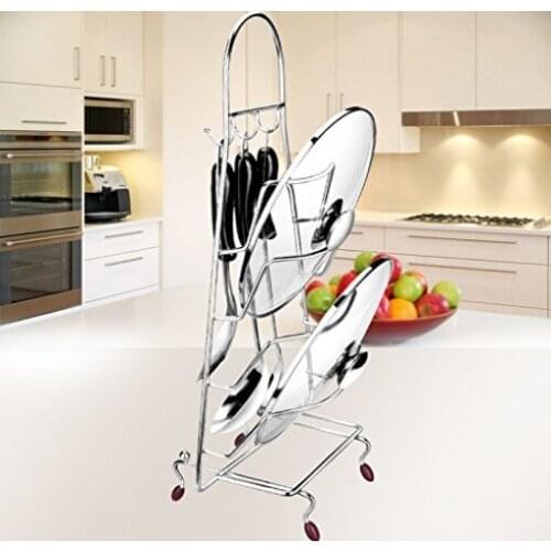 Stainless steel pot rack shelf Receive a frame with water pans Multi-functional pot rack in the kitchen