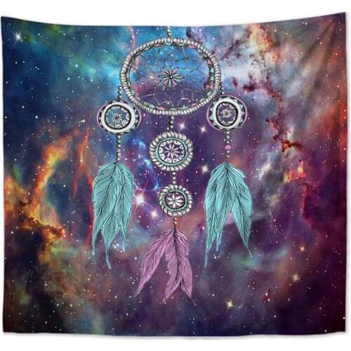 Psychedelic tapestry galaxy wall hanging dream catcher large blanket wall cloth