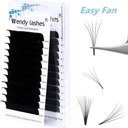 Easy Fan Lashes Extension 25MM Auto Blooming Fans Mink Eyelash Natural Russian Volume Eyelashes Extension C/CC/D/DD Wendy Lashes