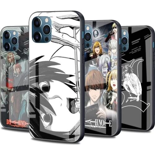 Anime Death Note Ryuk Glass Case For Apple iPhone 13 11 Pro 12 Mini XR 7 8 Plus SE 2020 XS Max X 6 6S Luxury Phone Cover Shell