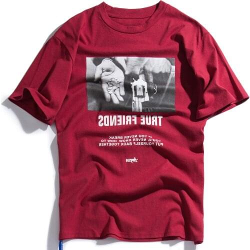 Streetwear Hip Hop Hands Printed Short Sleeve T Shirts 2021 New Spring Summer Casual Cotton Tops Tees Mens Tshirts