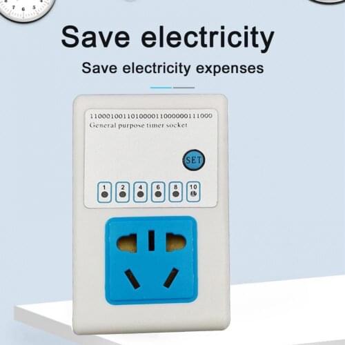 1 Set Portable Smart Socket Timer Setting Power Saving Portable Energy Saving Timer Programmable Electronic Socket for Kitchen