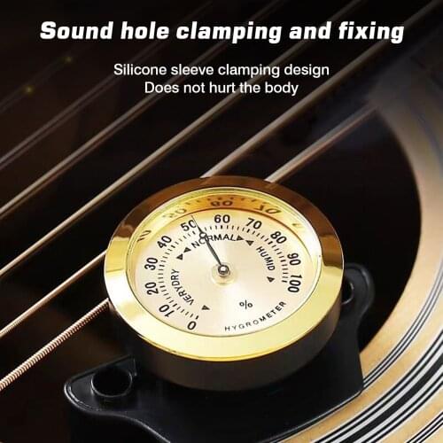 Universal Guitar Humidifier Portable Hygrometer ABS+Metal Material for Folk Guitar Classical Guitar All Acoustic Guitars