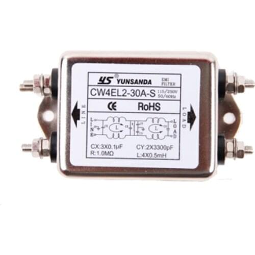 EMI Power Filter CW4-20A/6A/10A/3A/30A-T Insert Type 220V