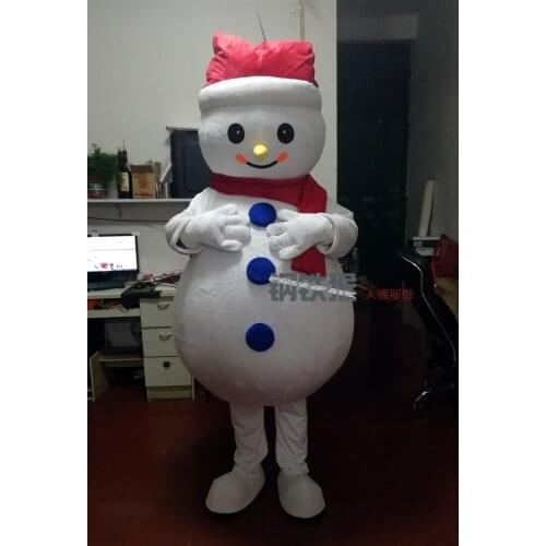 High Quality Christmas Snowman Mascot Costume Christmas Party Stage Performance Mascot Costume Adult Size Mascotte Costumes